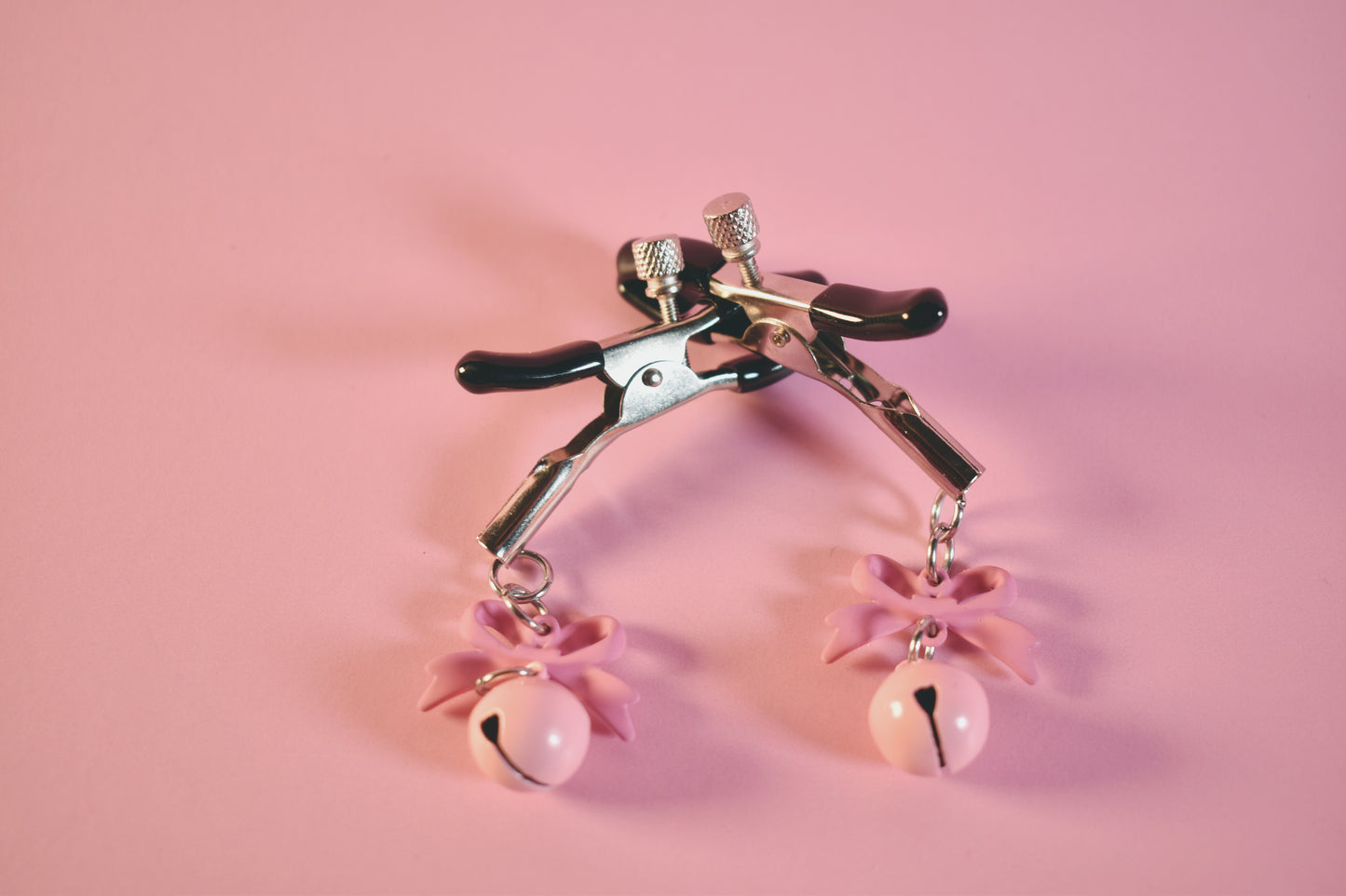 Pink Bells and Bows Nipple Clamps