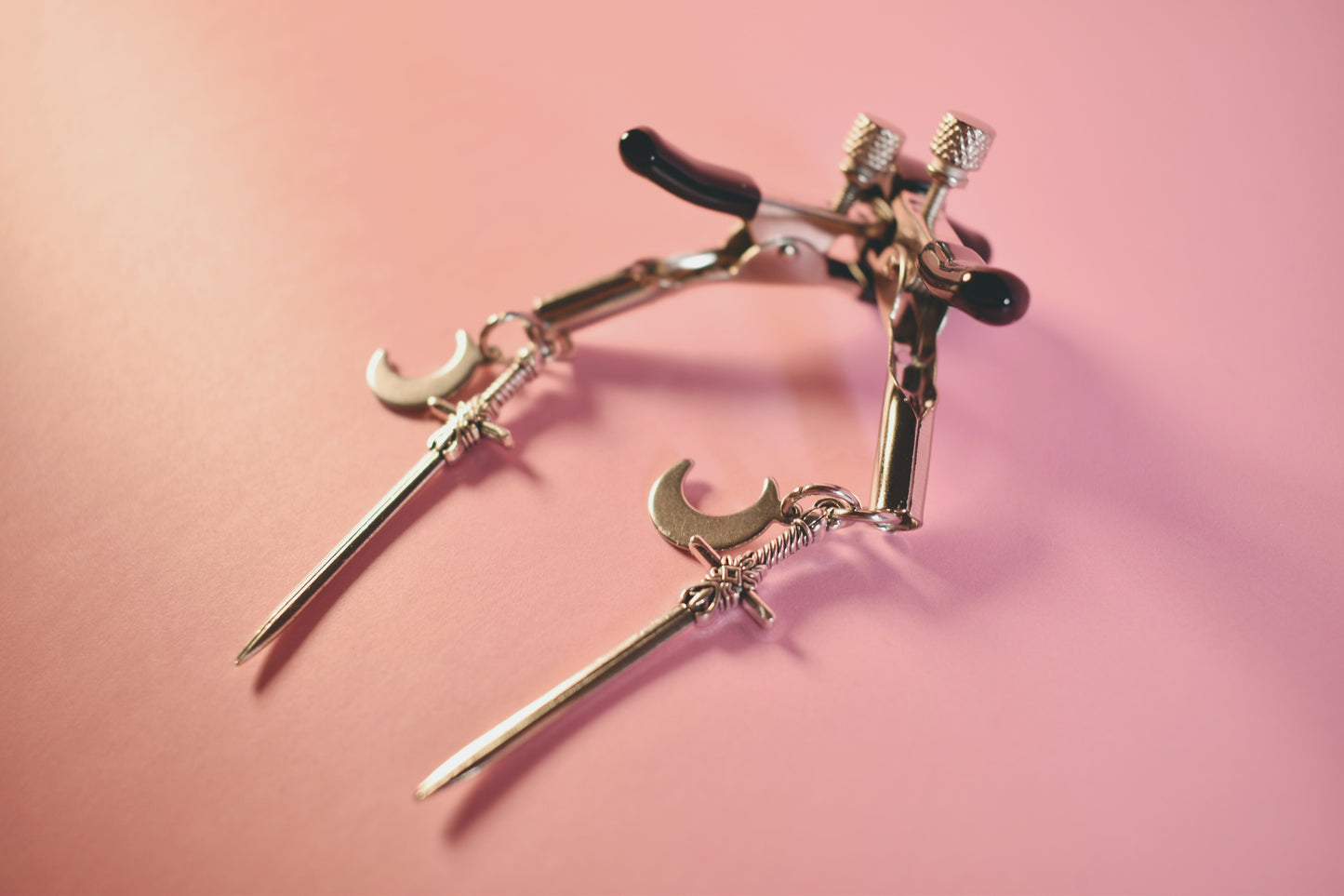 Sword and Moon Nipple Clamps