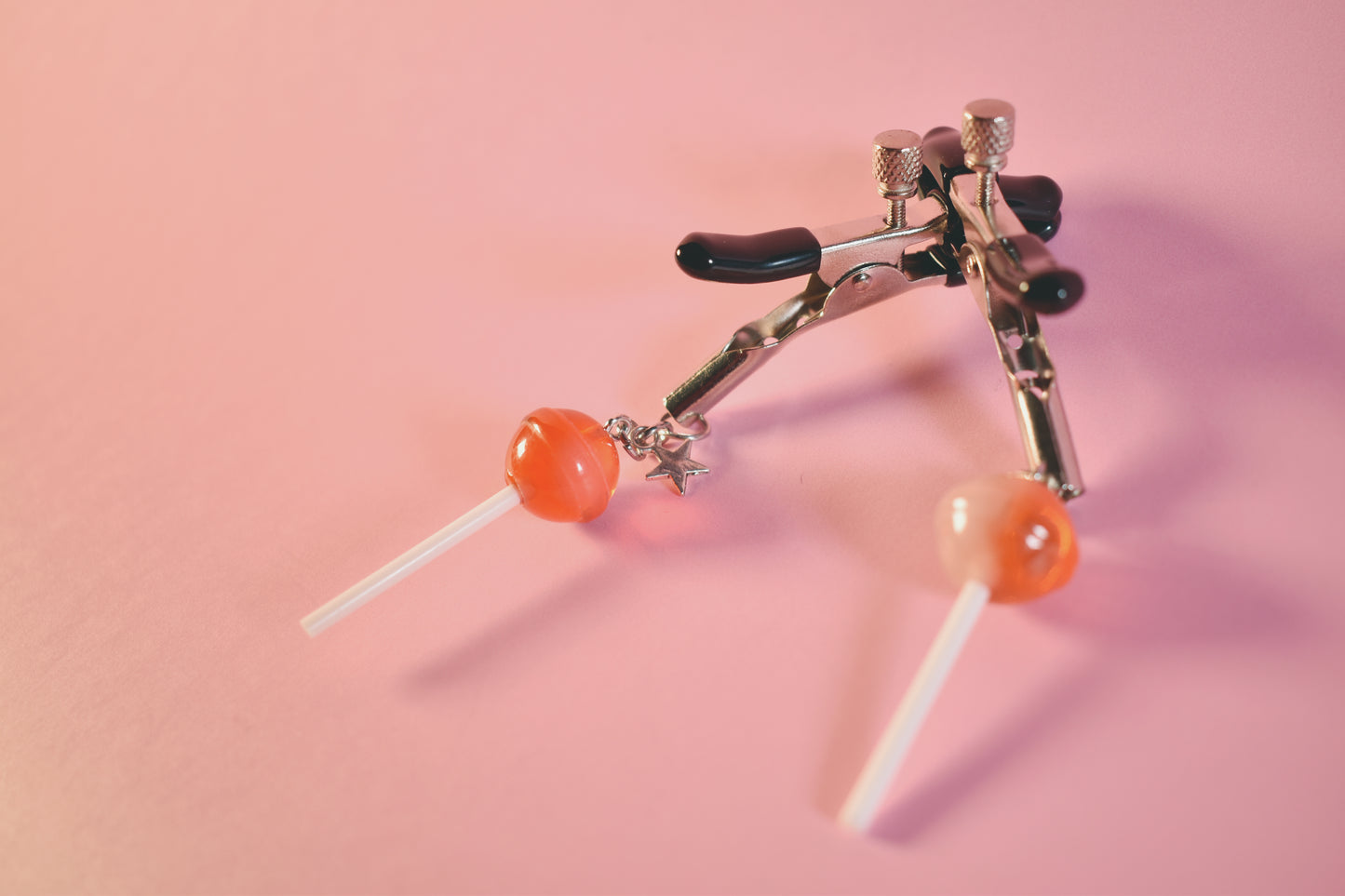 Red Lollipop Nipple Clamps