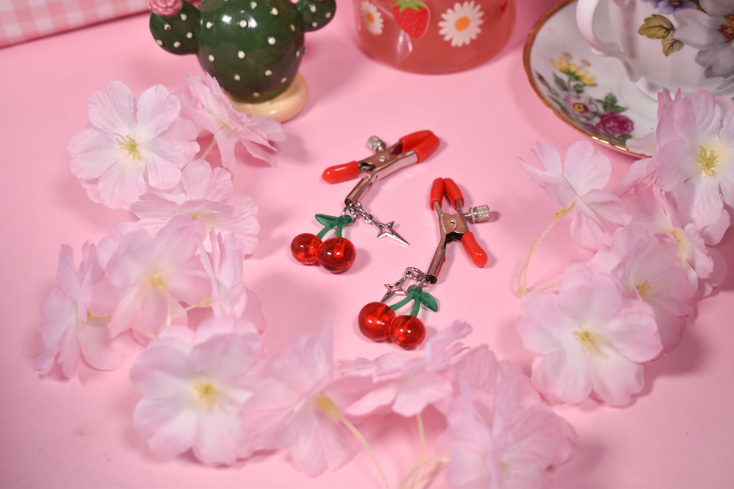 Red cherries Nipple Clamps