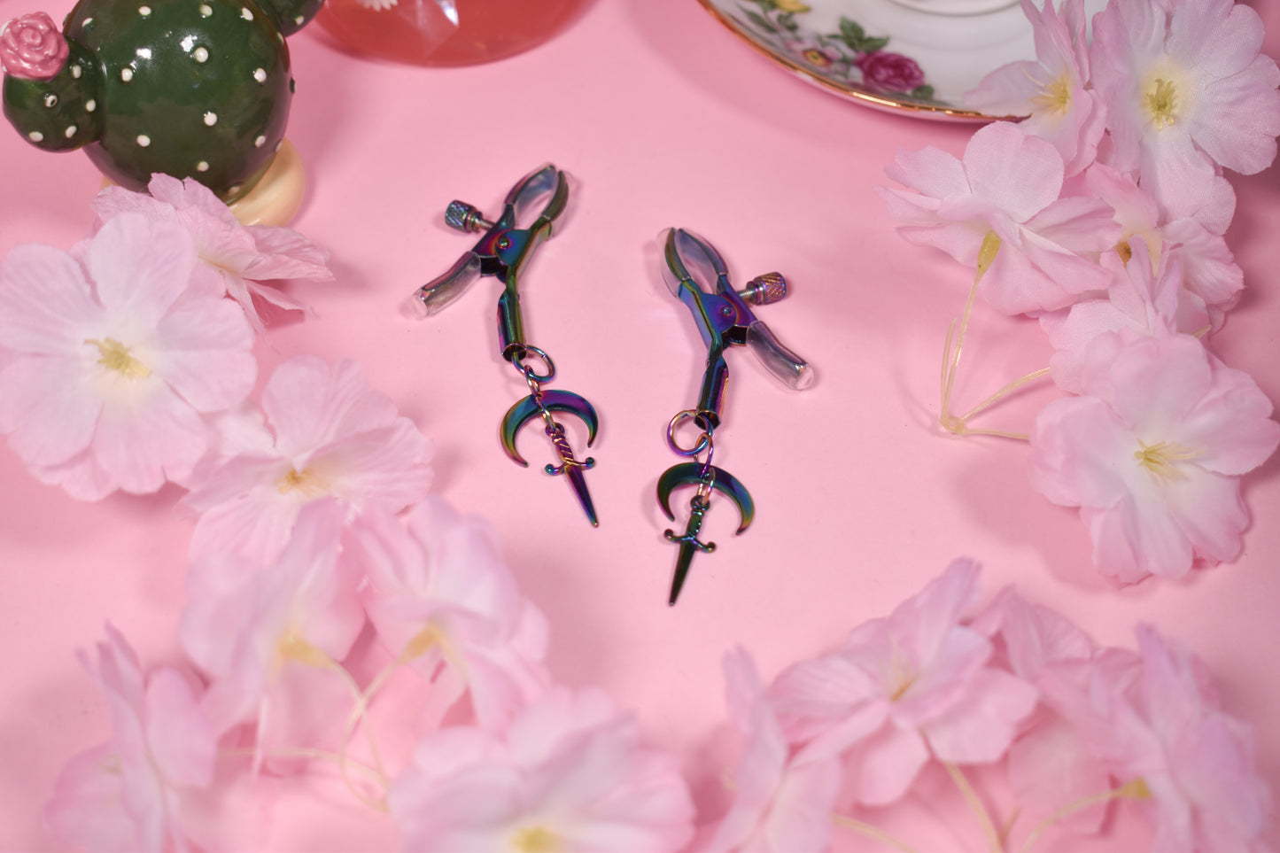 Rainbow daggers Nipple Clamps