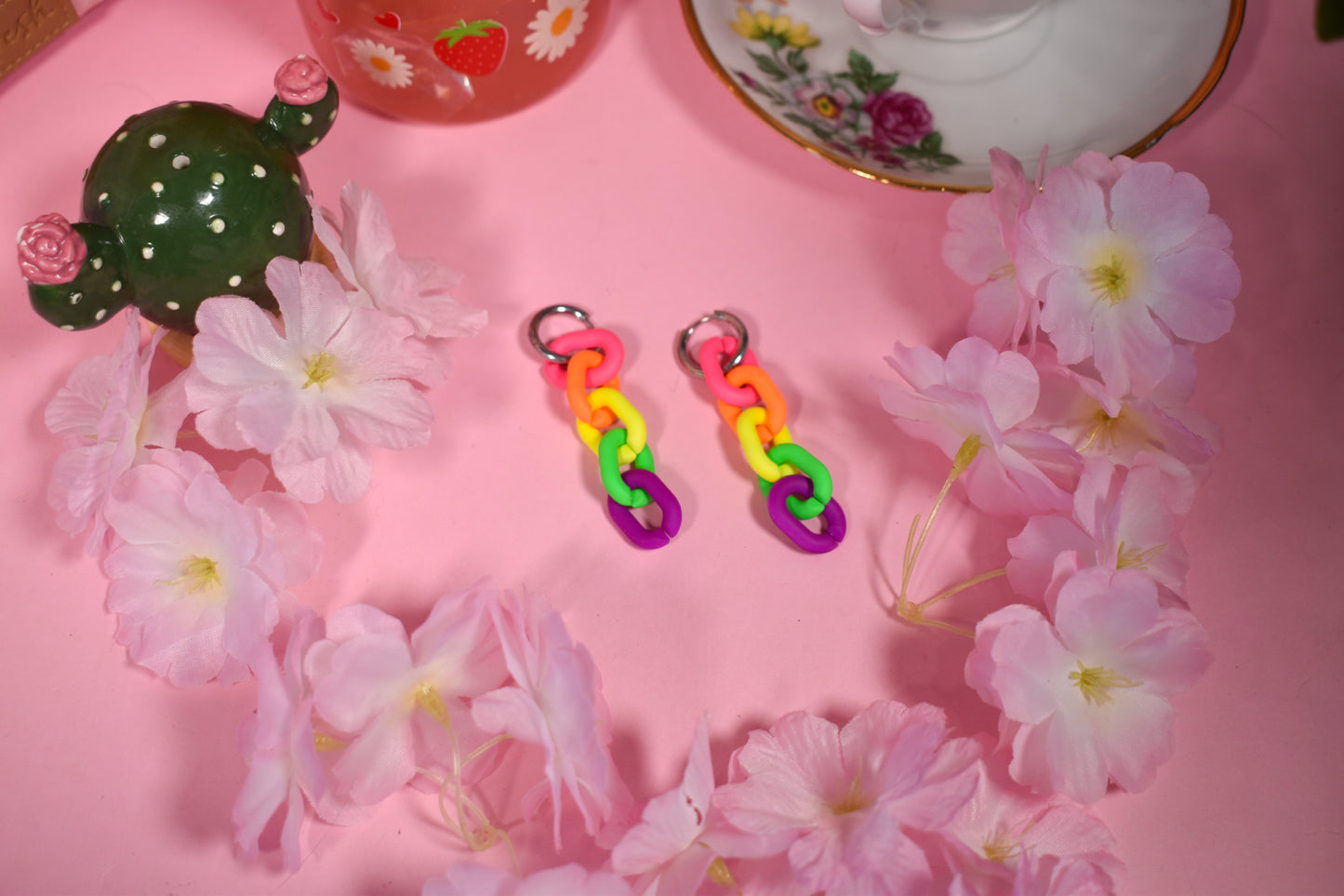 Colorful chain Earrings