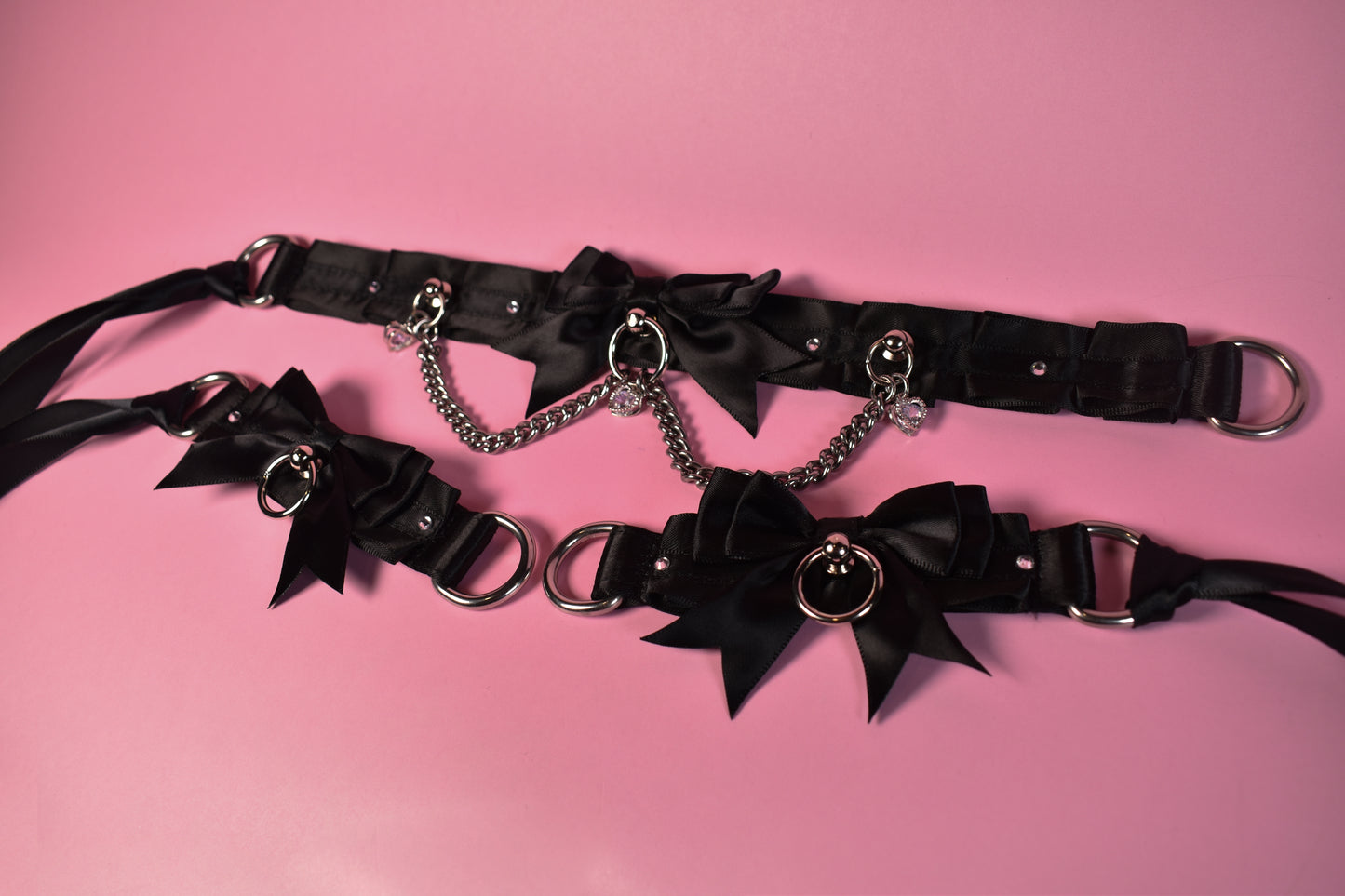 Valentine's 2025 Luxe set Black ( collar + cuffs set )
