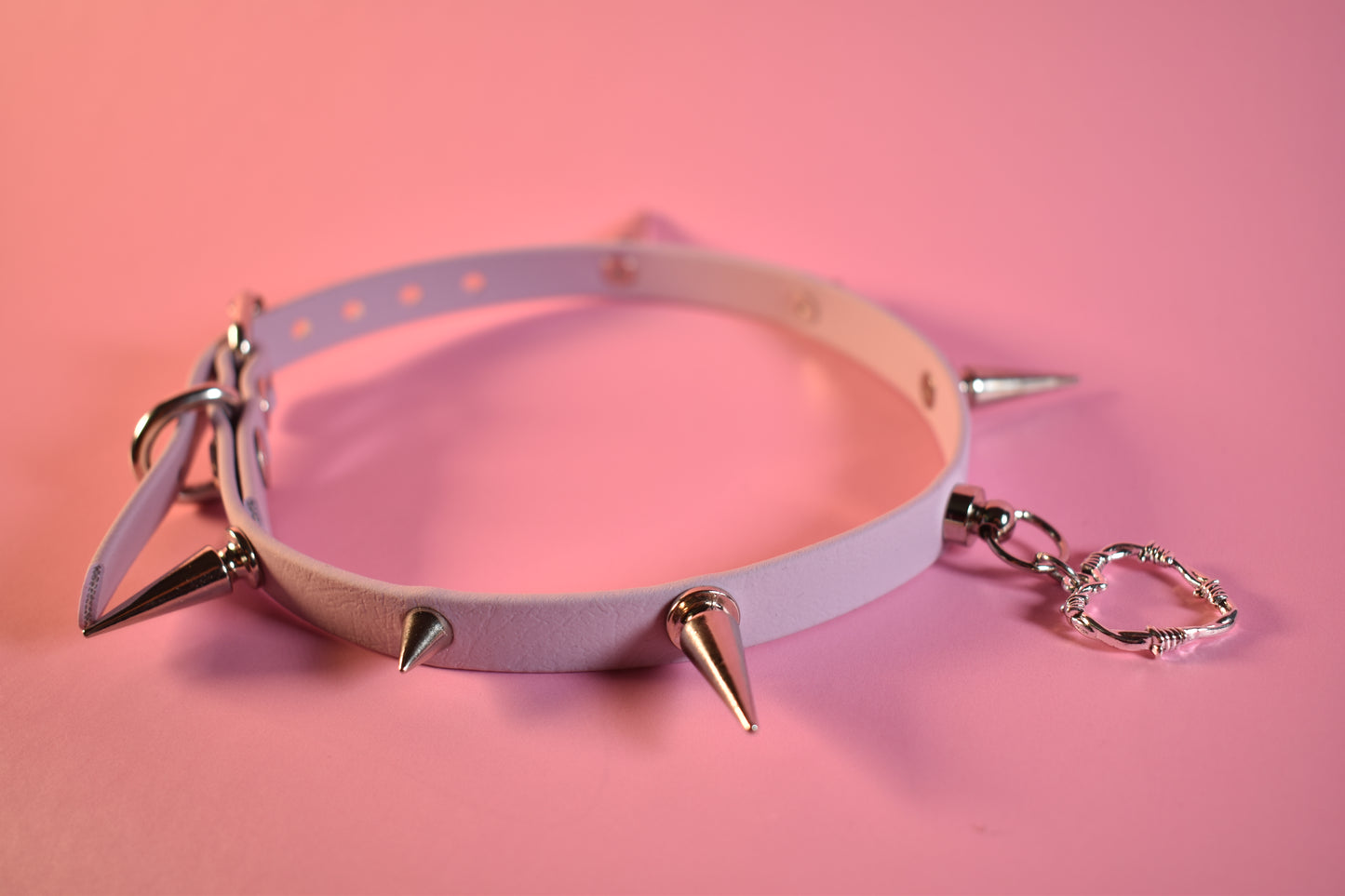 Biothane Lavender Spiked Choker