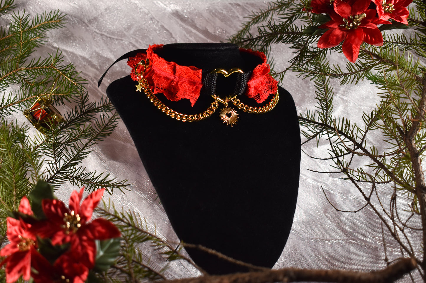Red Present Choker - Festive Collection 2025