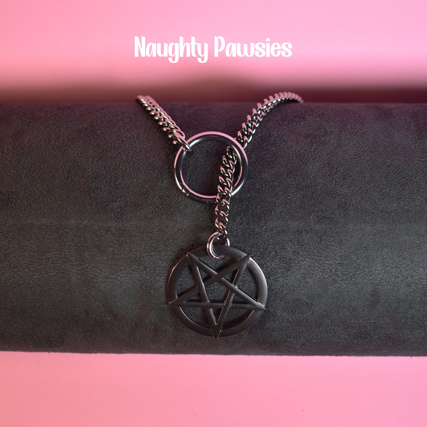 Black Pentagram Ring Slip Chain