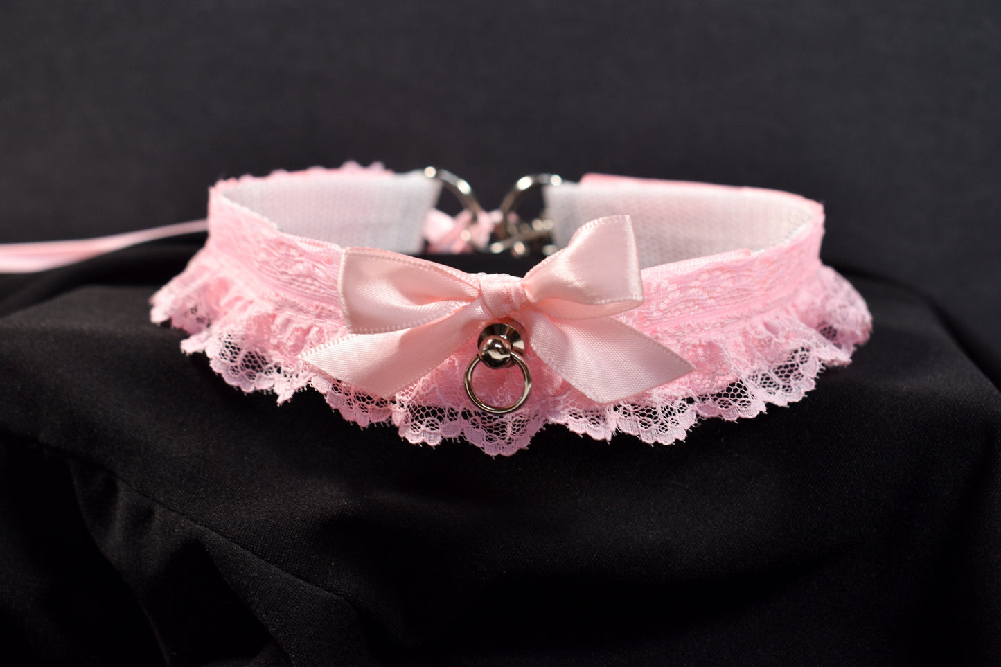 All Pink Lace Choker