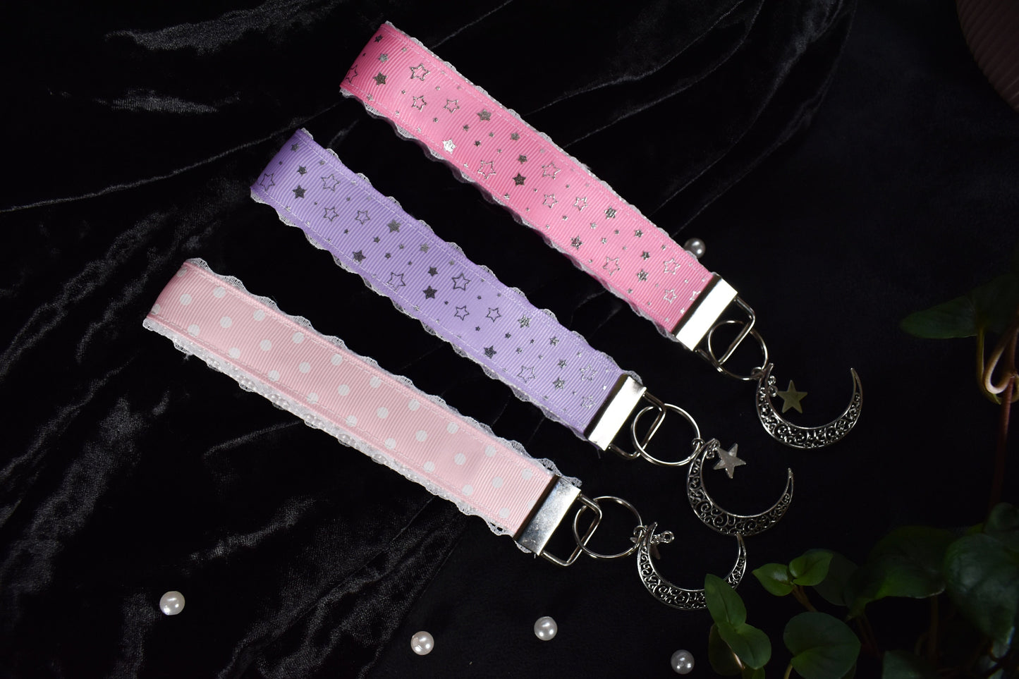 Pastel Stars Keychains / Wrist Key Chain