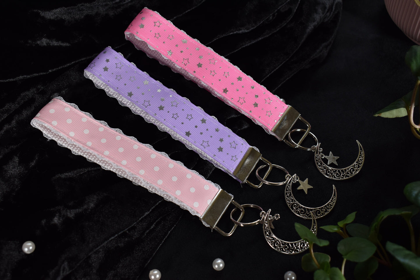 Pastel Stars Keychains / Wrist Key Chain