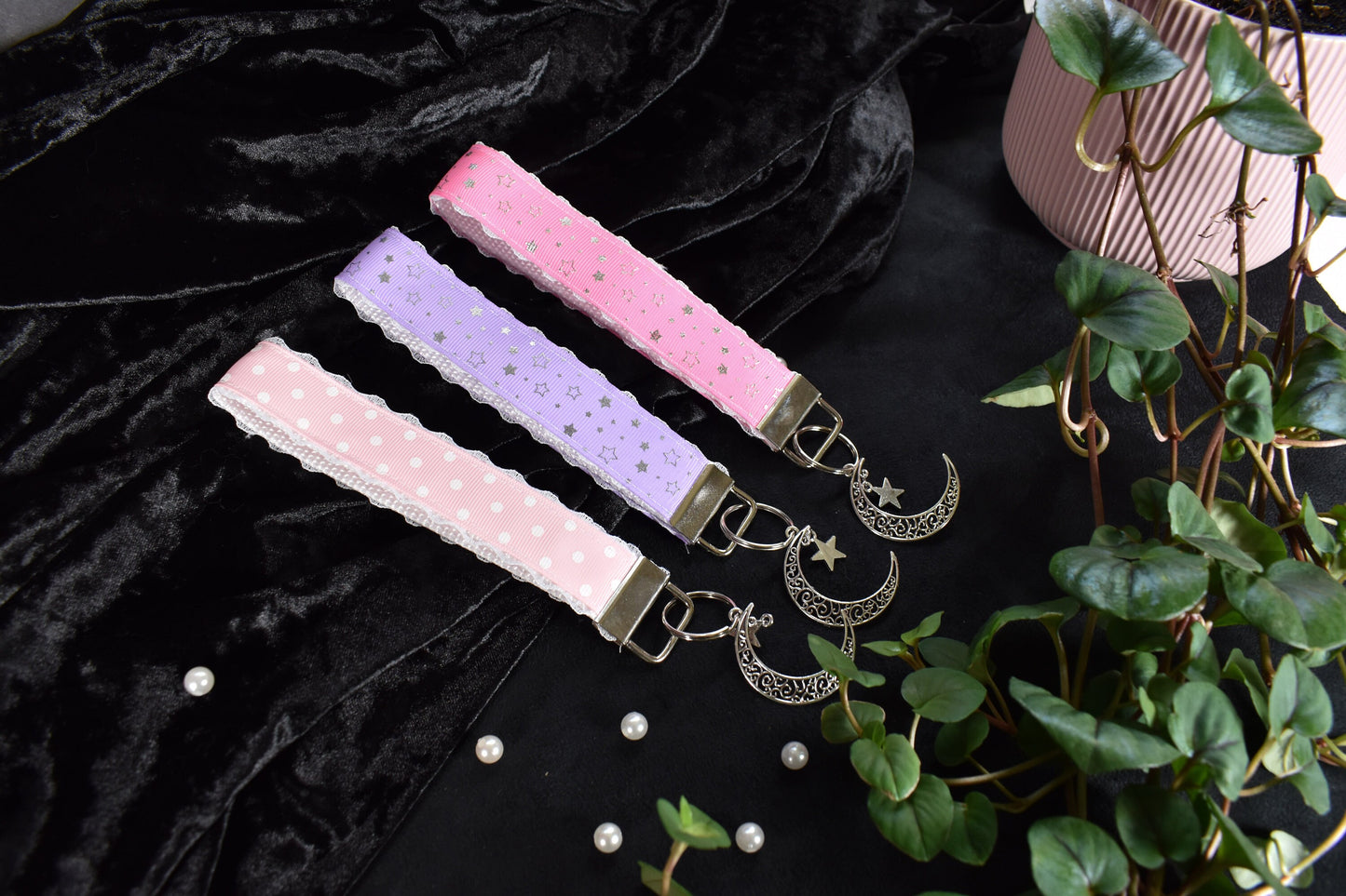 Pastel Stars Keychains / Wrist Key Chain