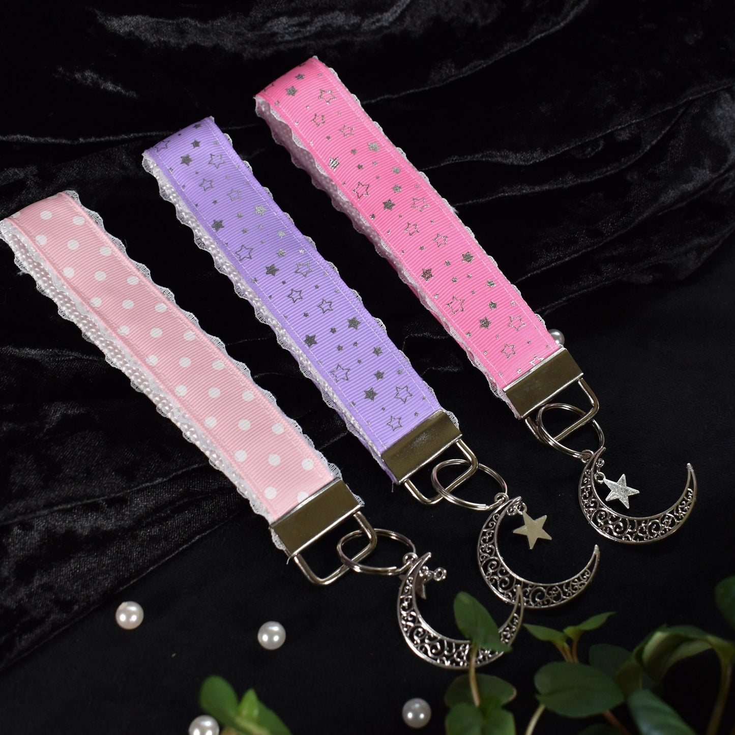 Pastel Stars Keychains / Wrist Key Chain