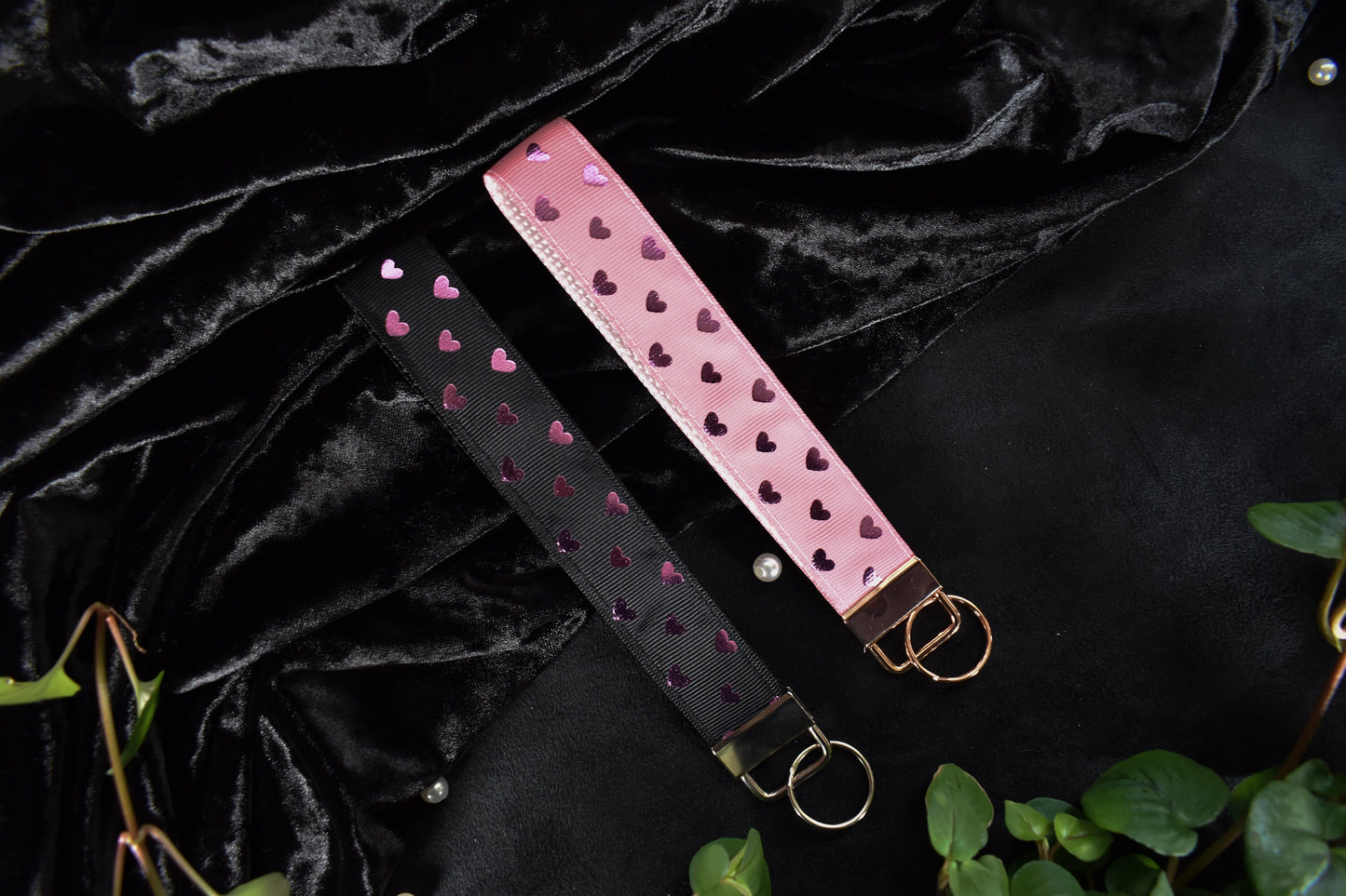 Cute Heart Keychains / Wrist Key Chain