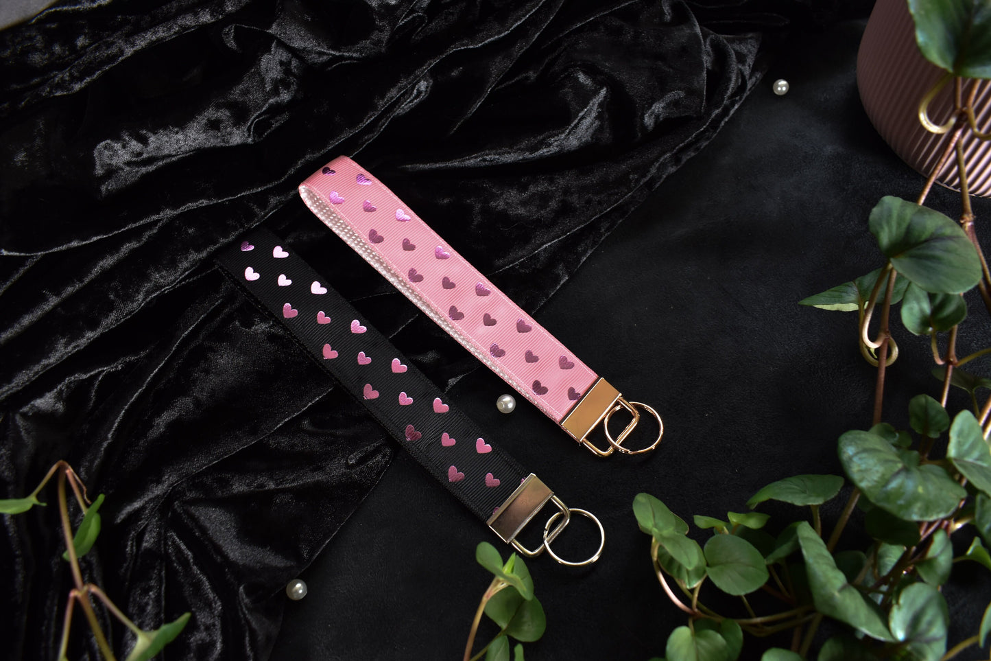 Cute Heart Keychains / Wrist Key Chain