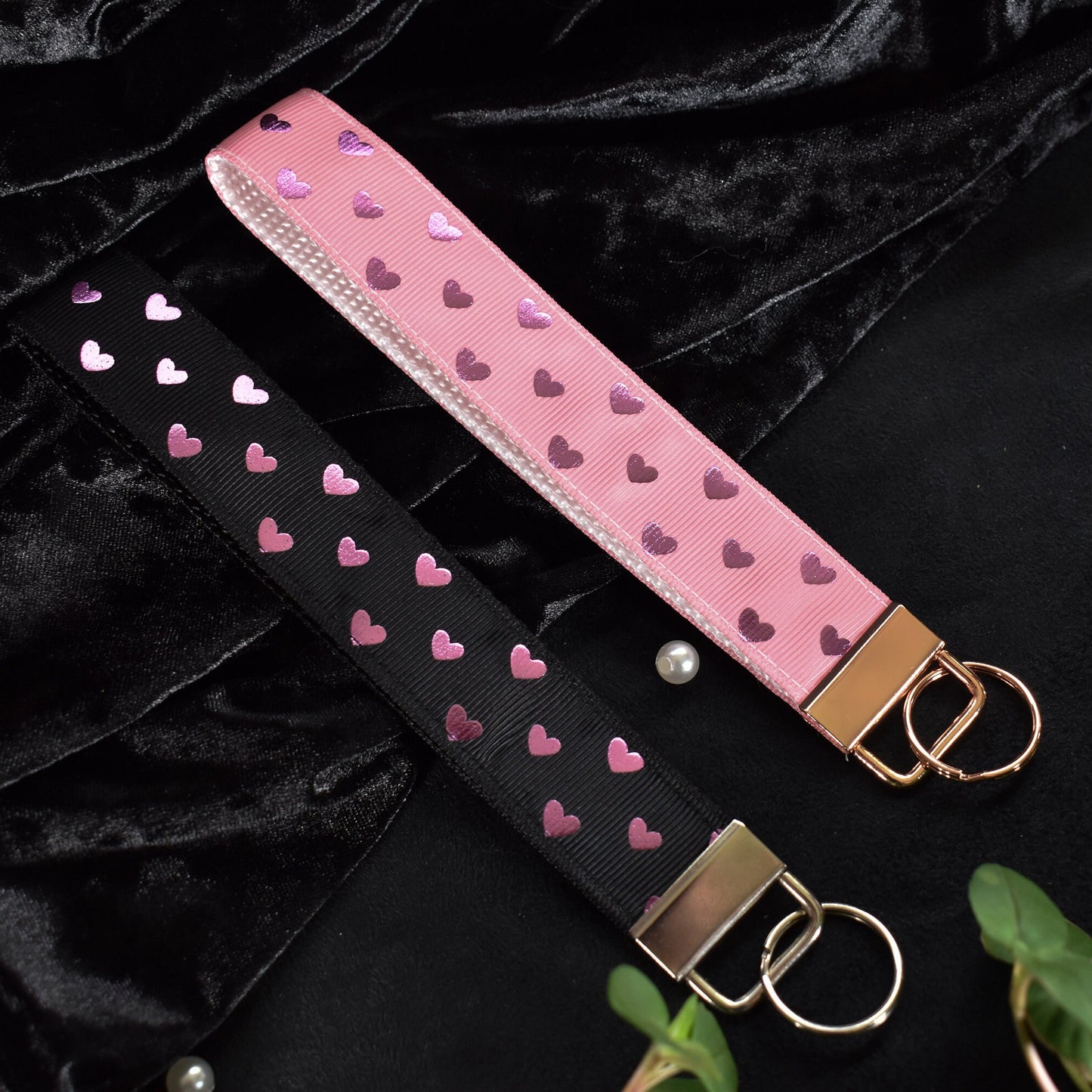 Cute Heart Keychains / Wrist Key Chain