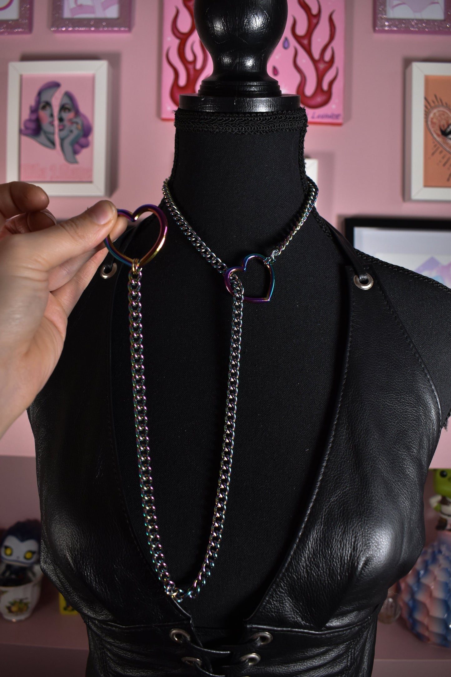 Rainbow Heart Slip Chain