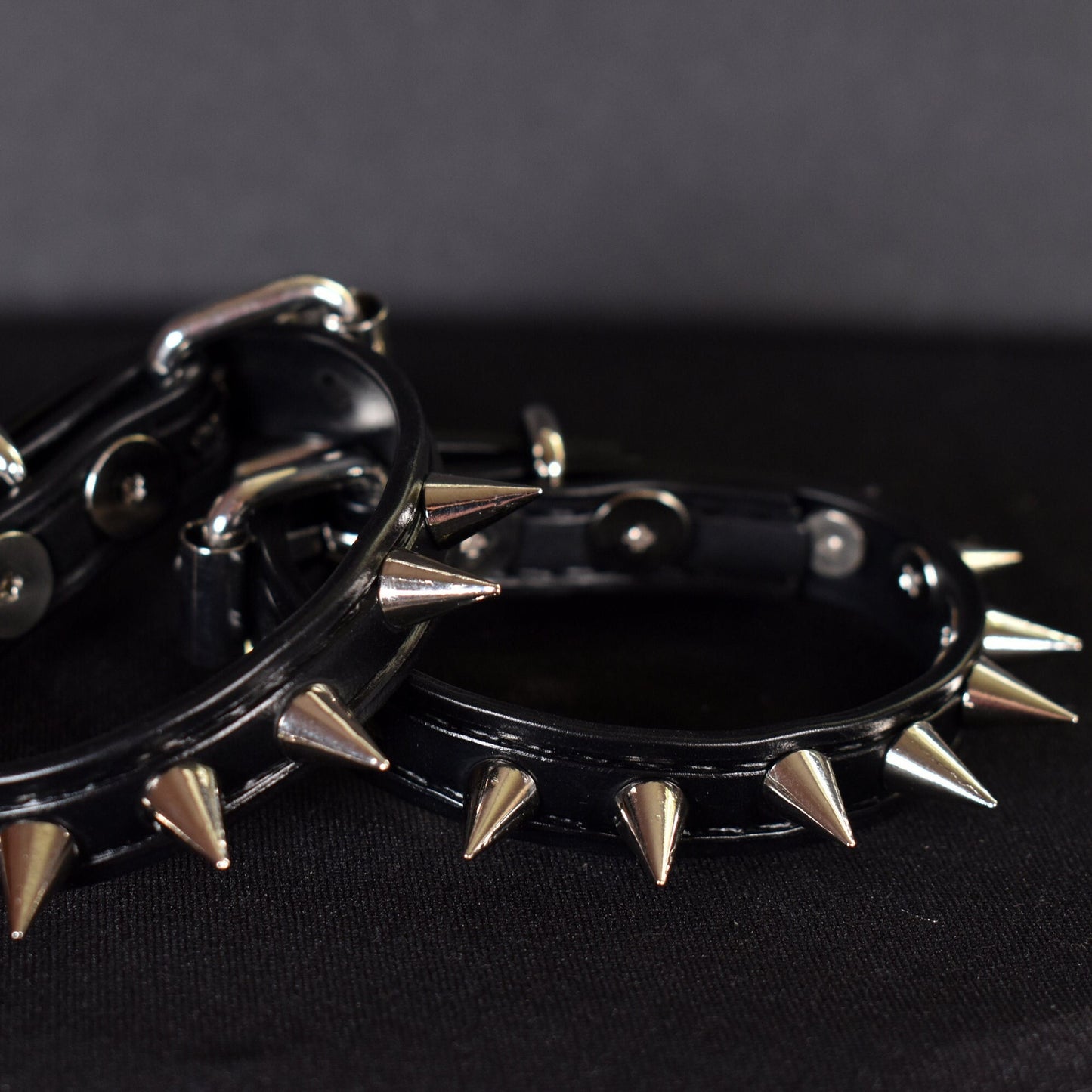 Biothane Short Spiked Cuffs