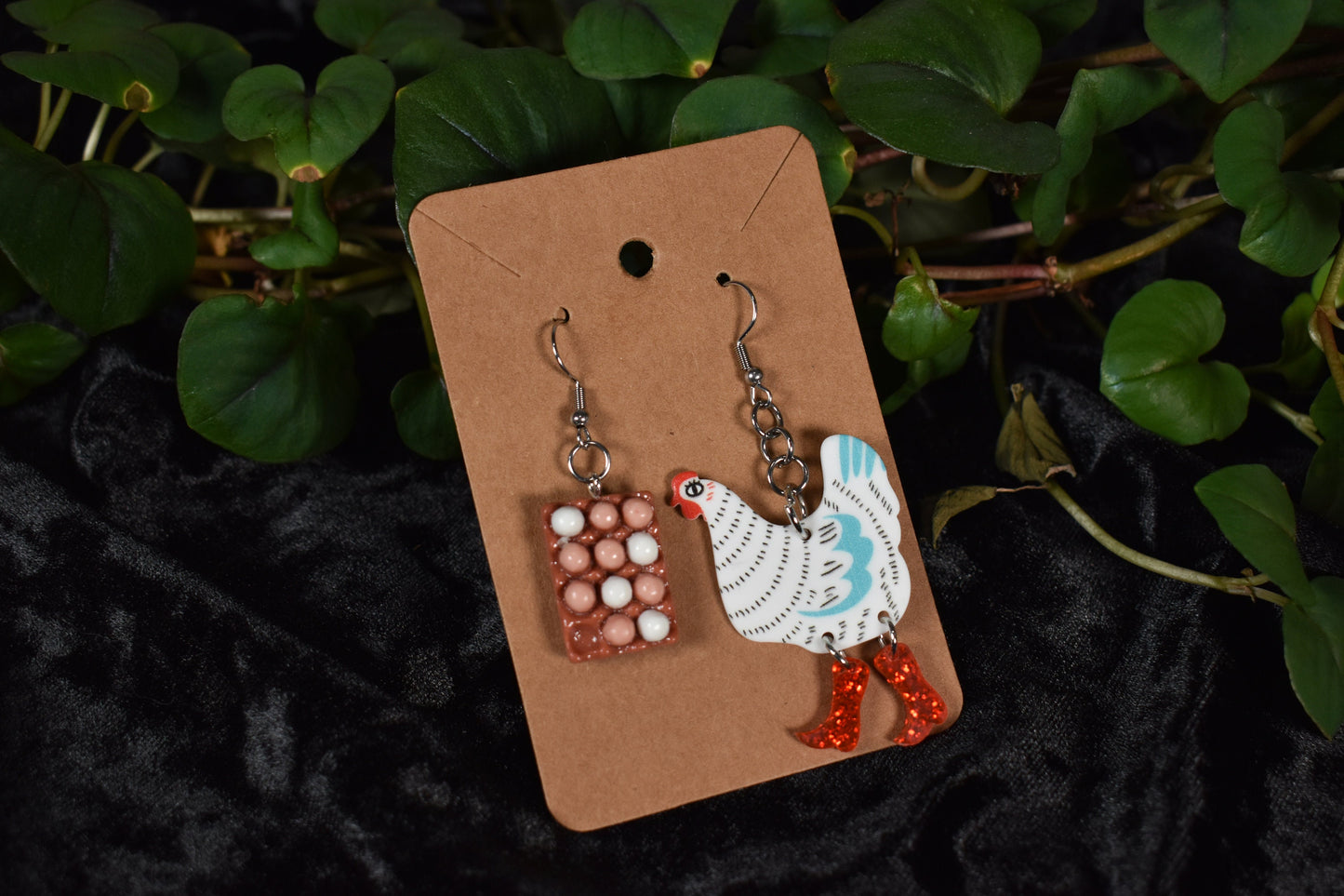 Yeehaw Chicken And Egg Pan Earrings