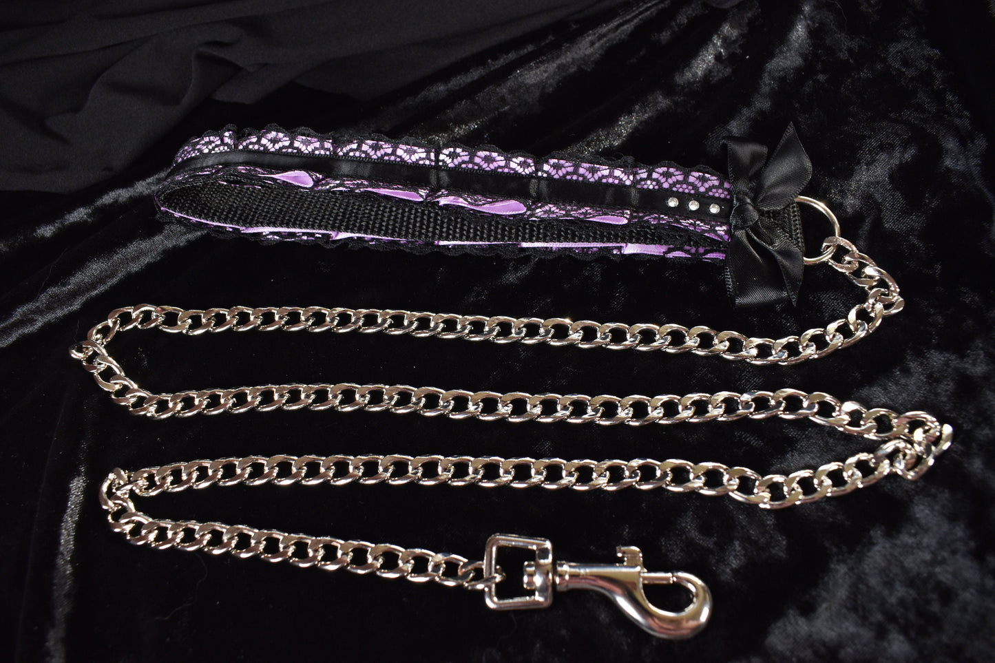 Purple Chain Kitten Play Leash
