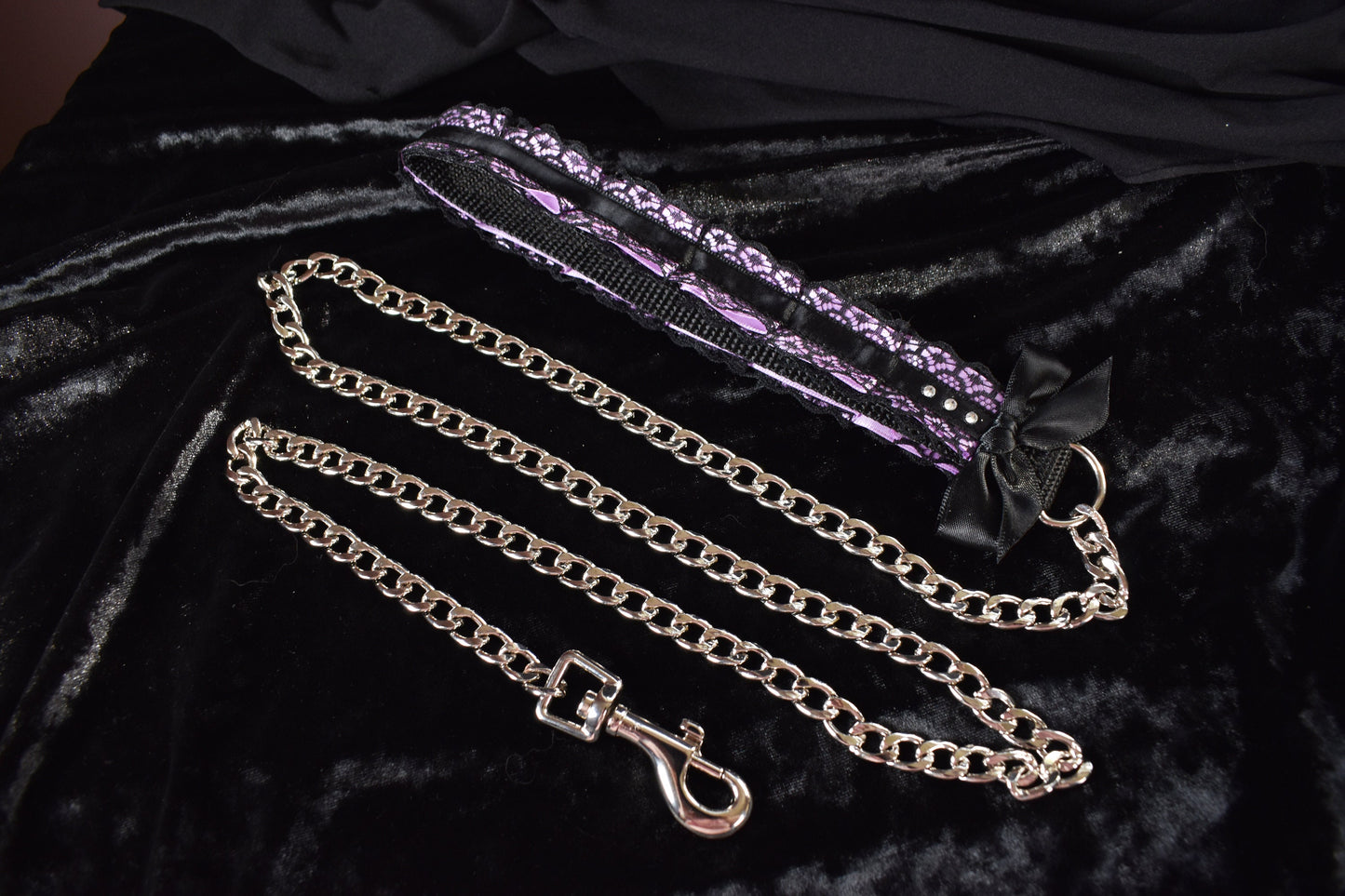 Purple Chain Kitten Play Leash