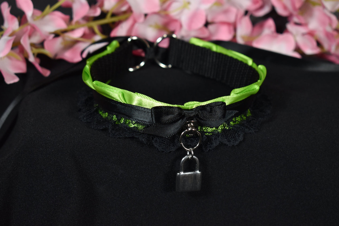 Neon Green Lock Choker
