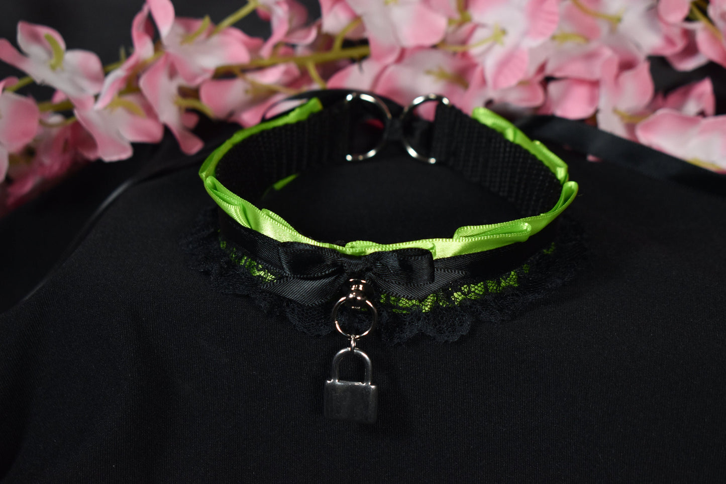 Neon Green Lock Choker