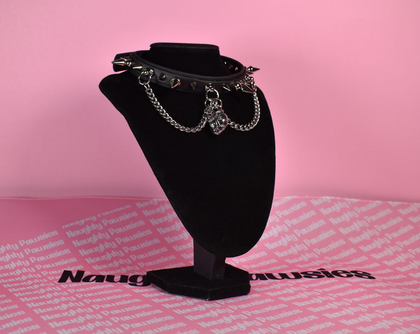 Anatomy puppy style spiked biothane choker