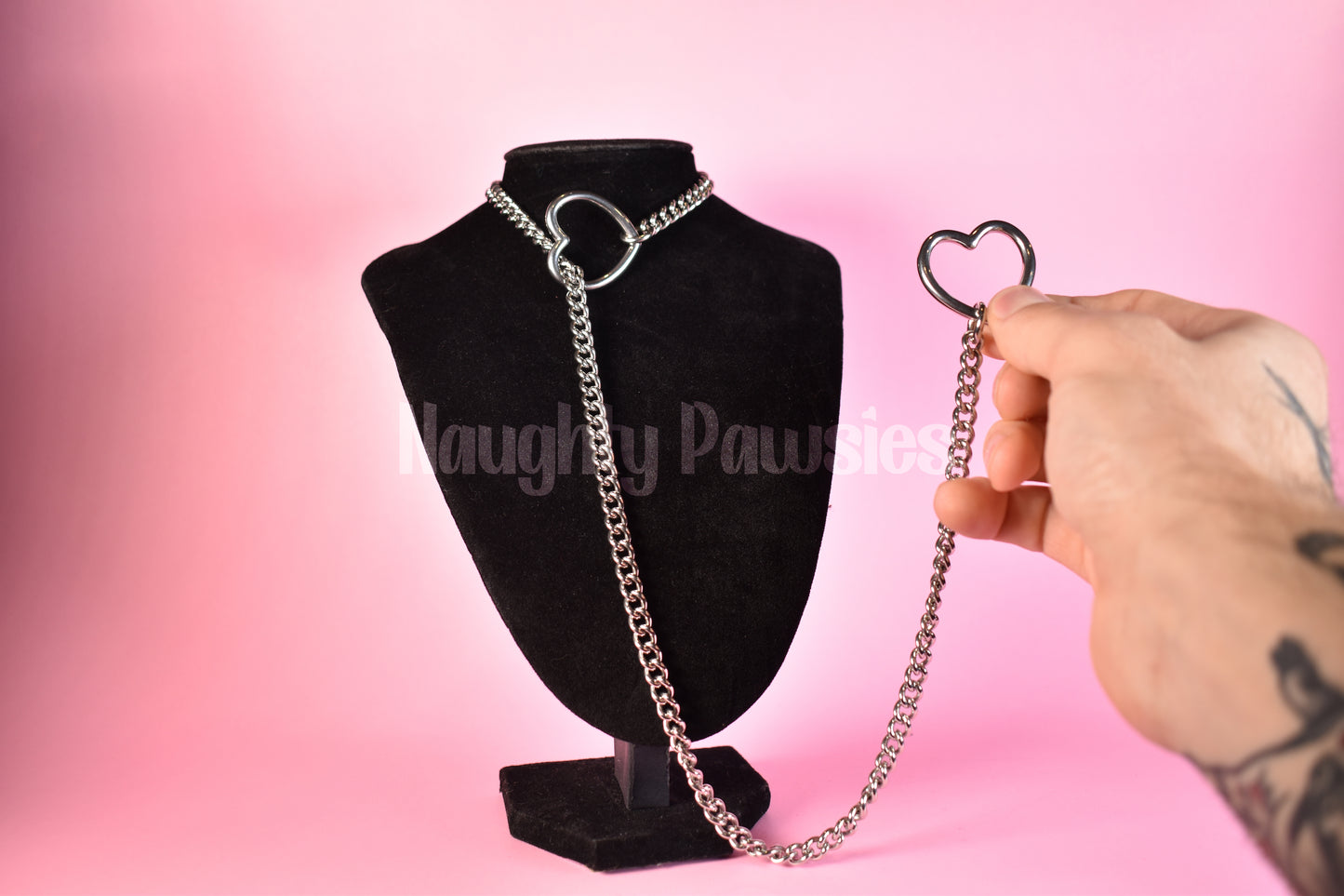 Silver Heart Ring Slip Chain