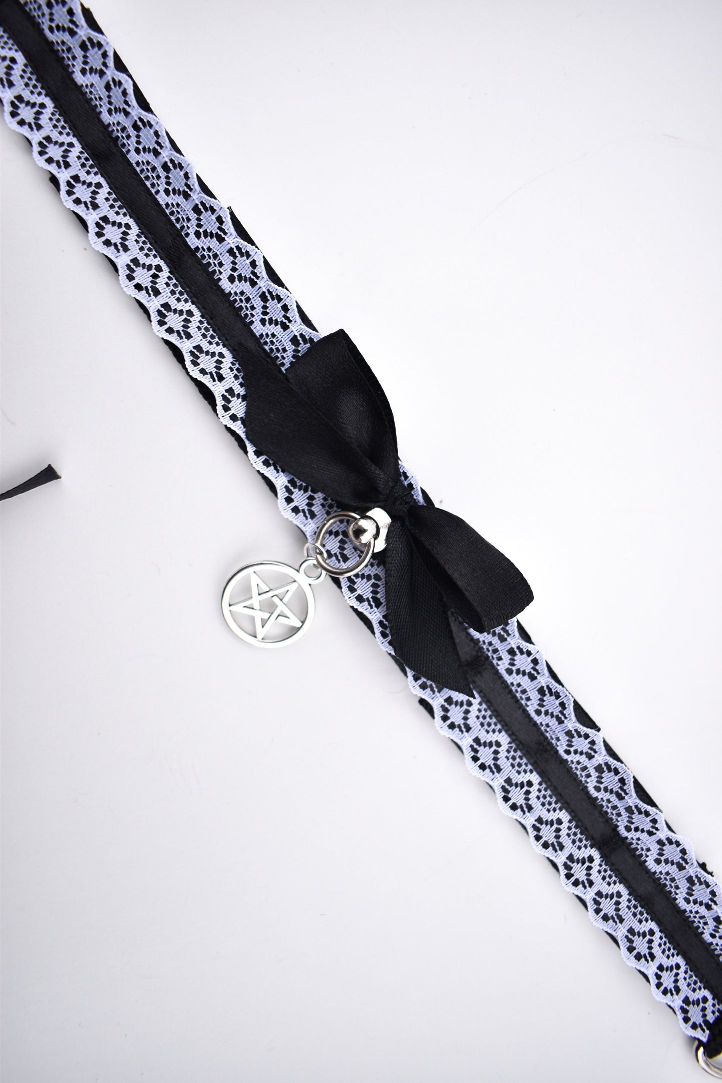 Black And White Pentagram Choker