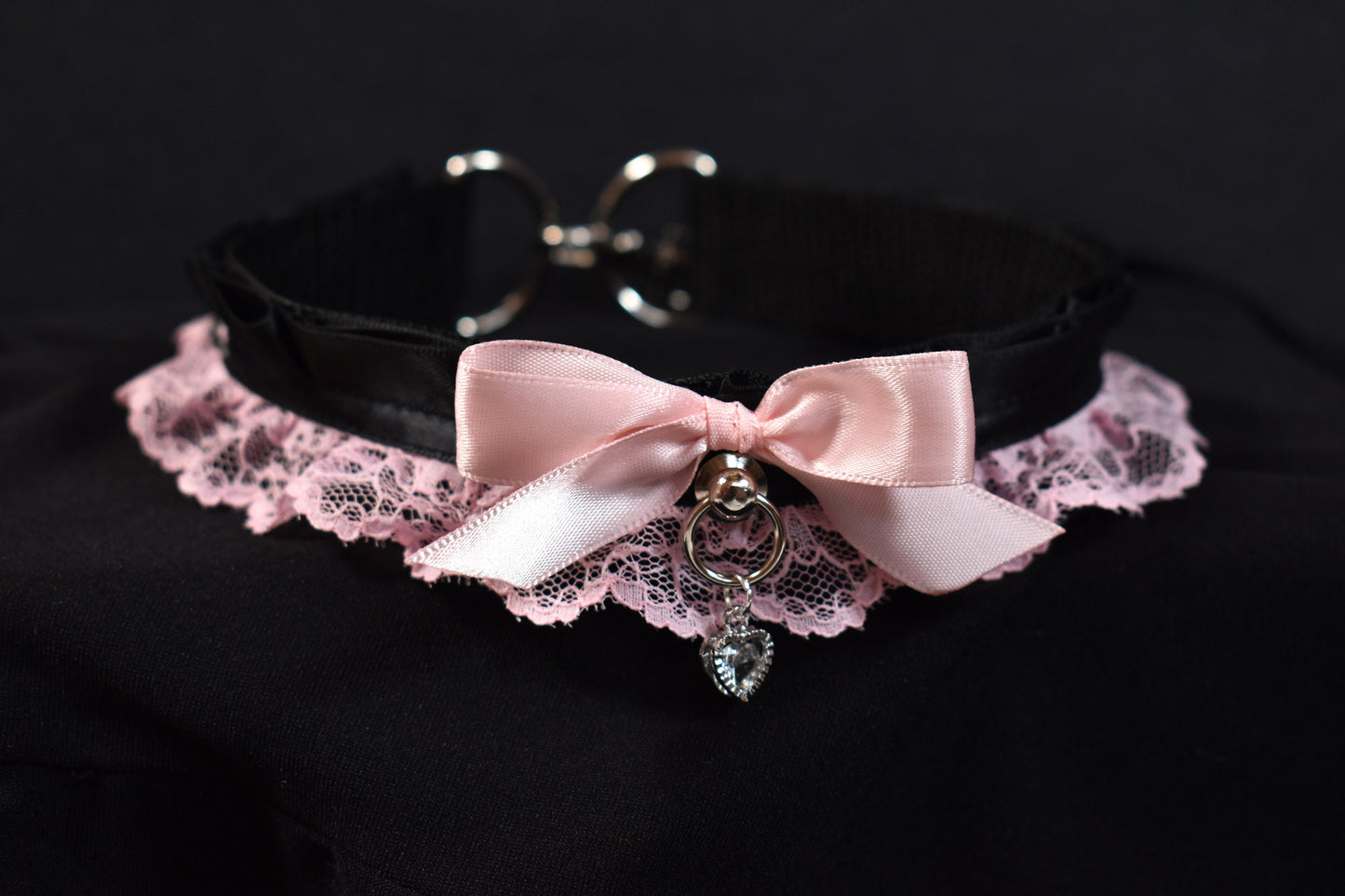 Pink Pastel Goth Lace Choker