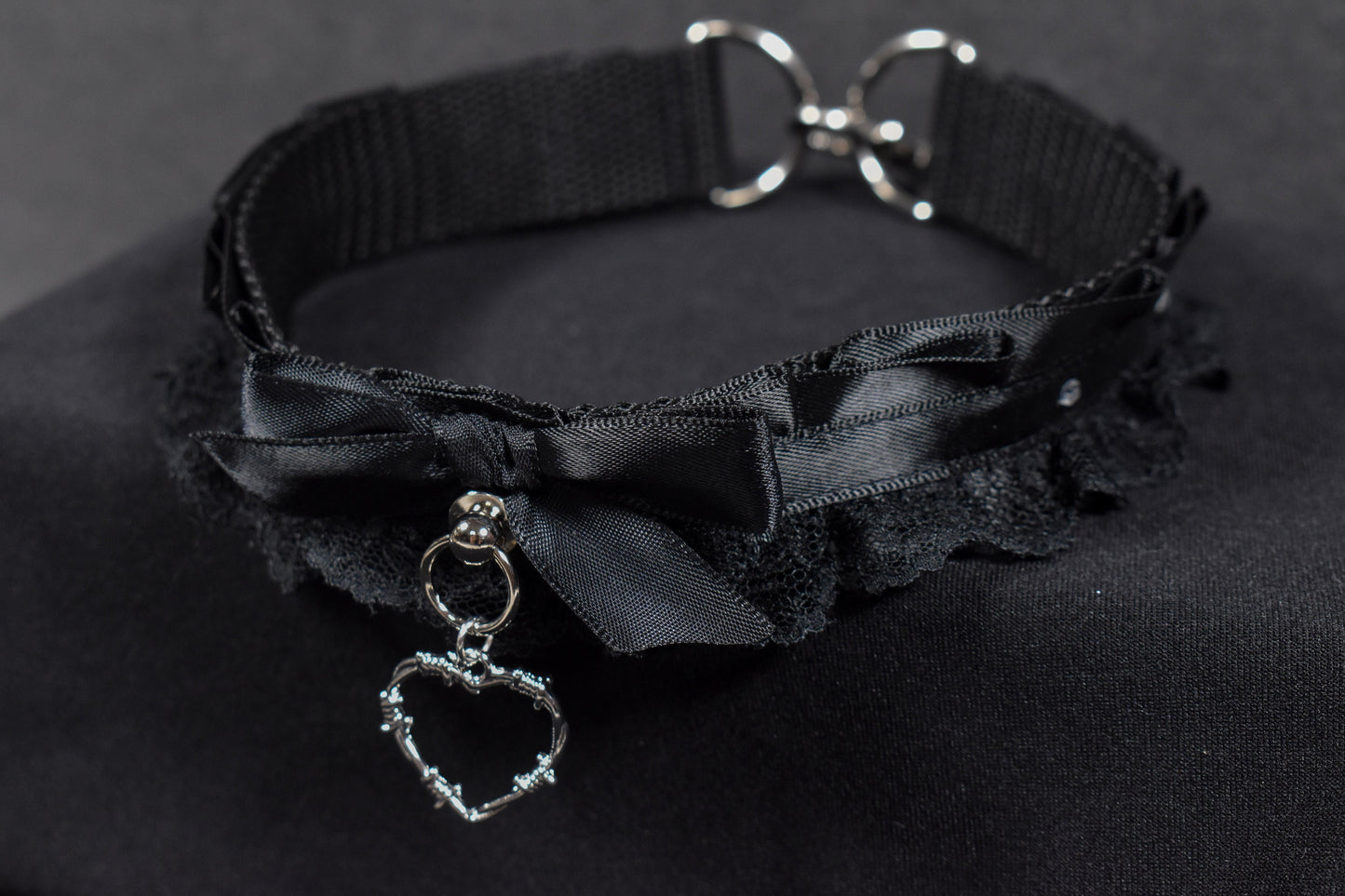Barbed Wire Heart Choker