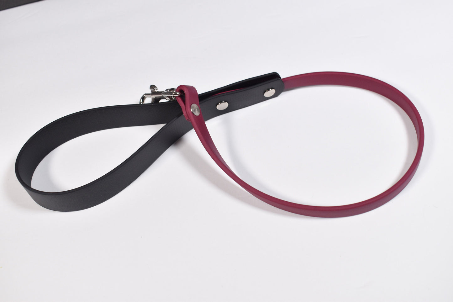 Black + Wine Red Biothane Leash