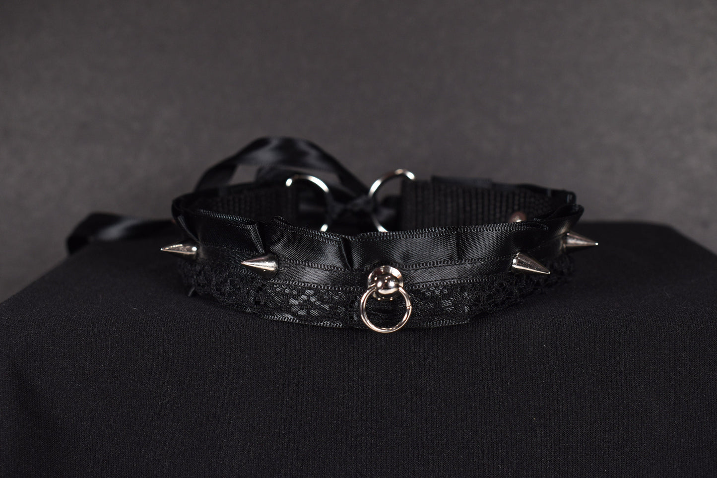 Made to your size / Spikky black kitten play choker / goth / emo / alt fashion / bdsm / pet play necklace / fancy bdsm / DDLG collar