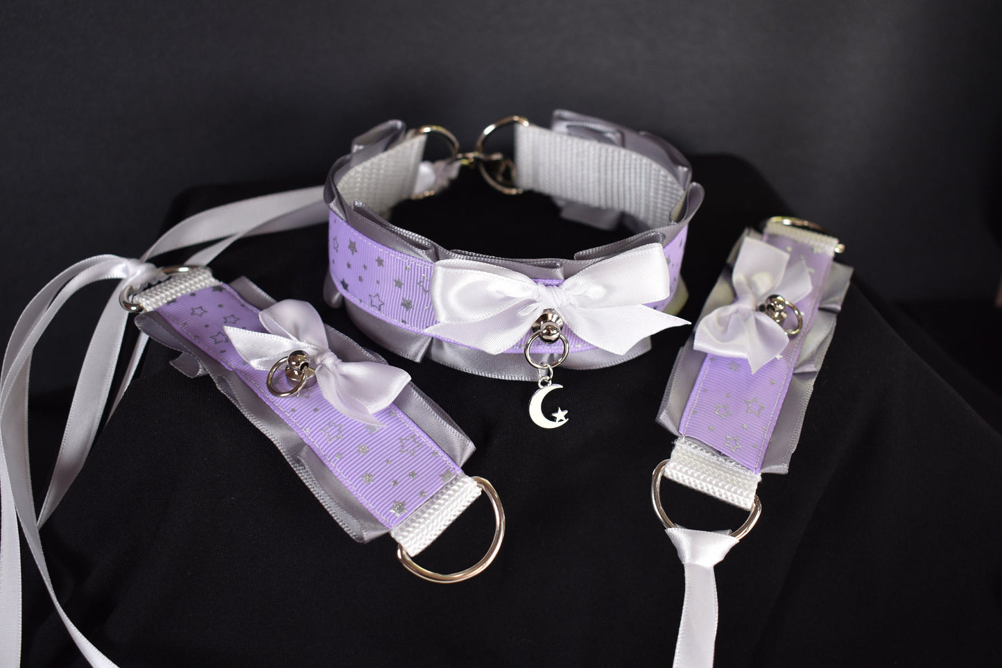 Purple Moon Set / Cuffs + Choker