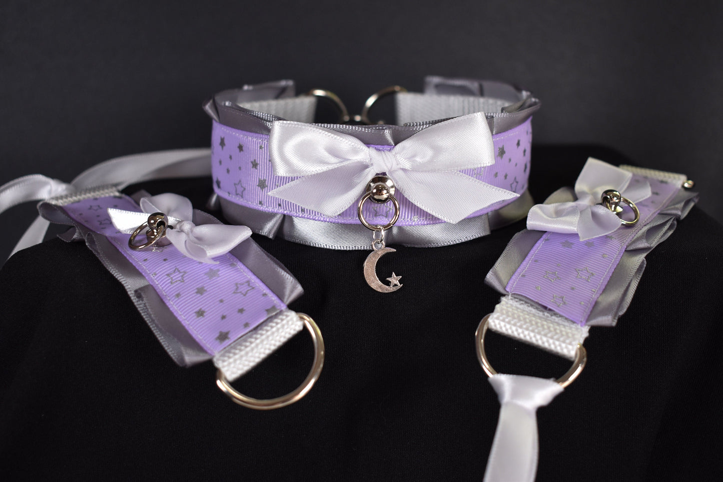 Purple Moon Set / Cuffs + Choker