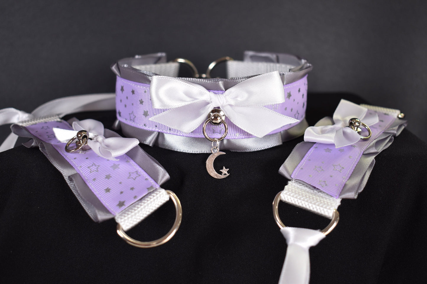 Purple Moon Set / Cuffs + Choker