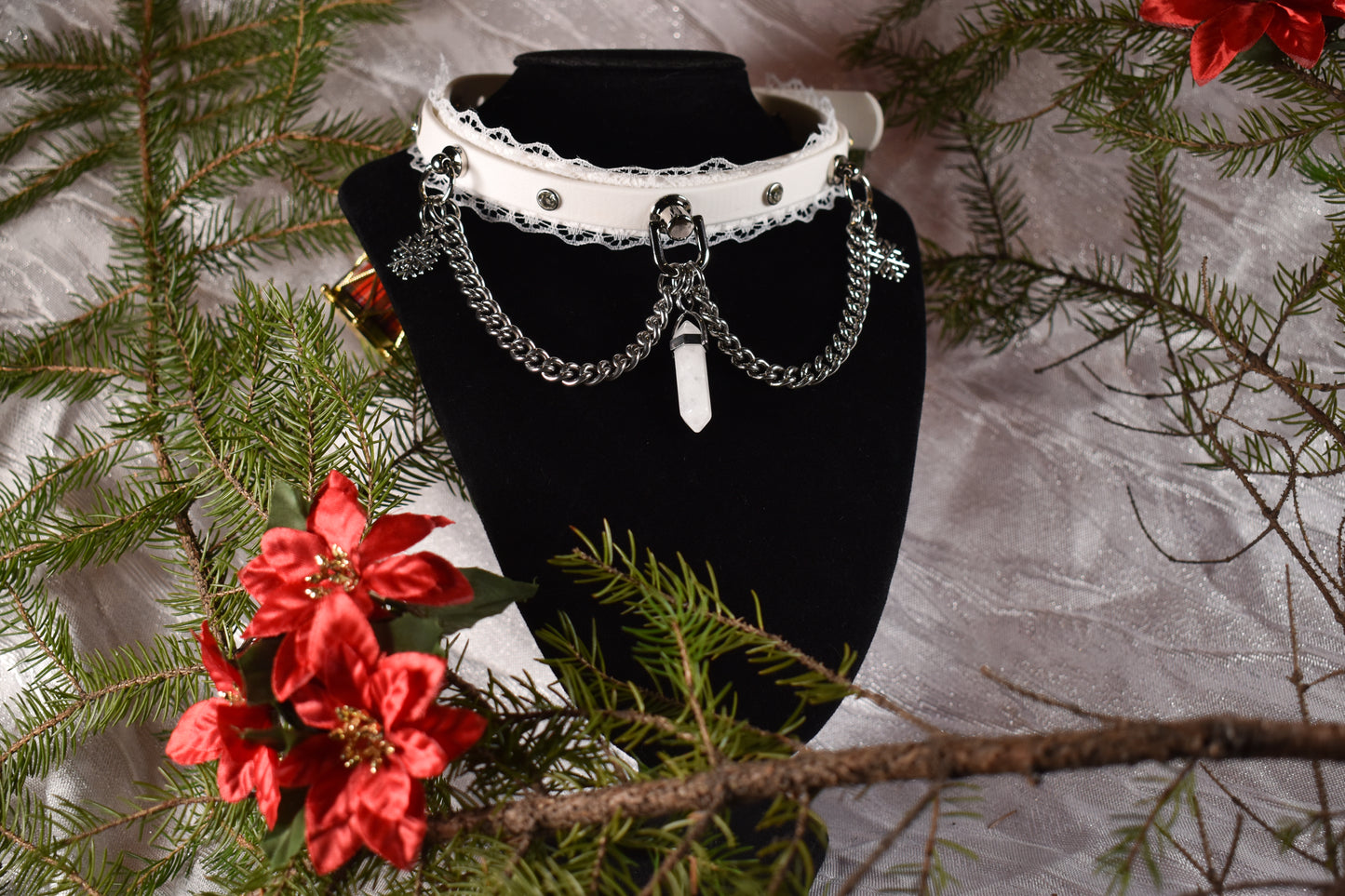 Icy winter Biothane choker - Festive Collection 2025