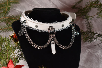 Icy winter Biothane choker - Festive Collection 2025