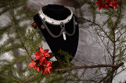 Icy winter Biothane choker - Festive Collection 2025