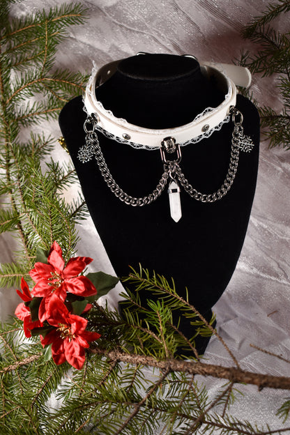 Icy winter Biothane choker - Festive Collection 2025