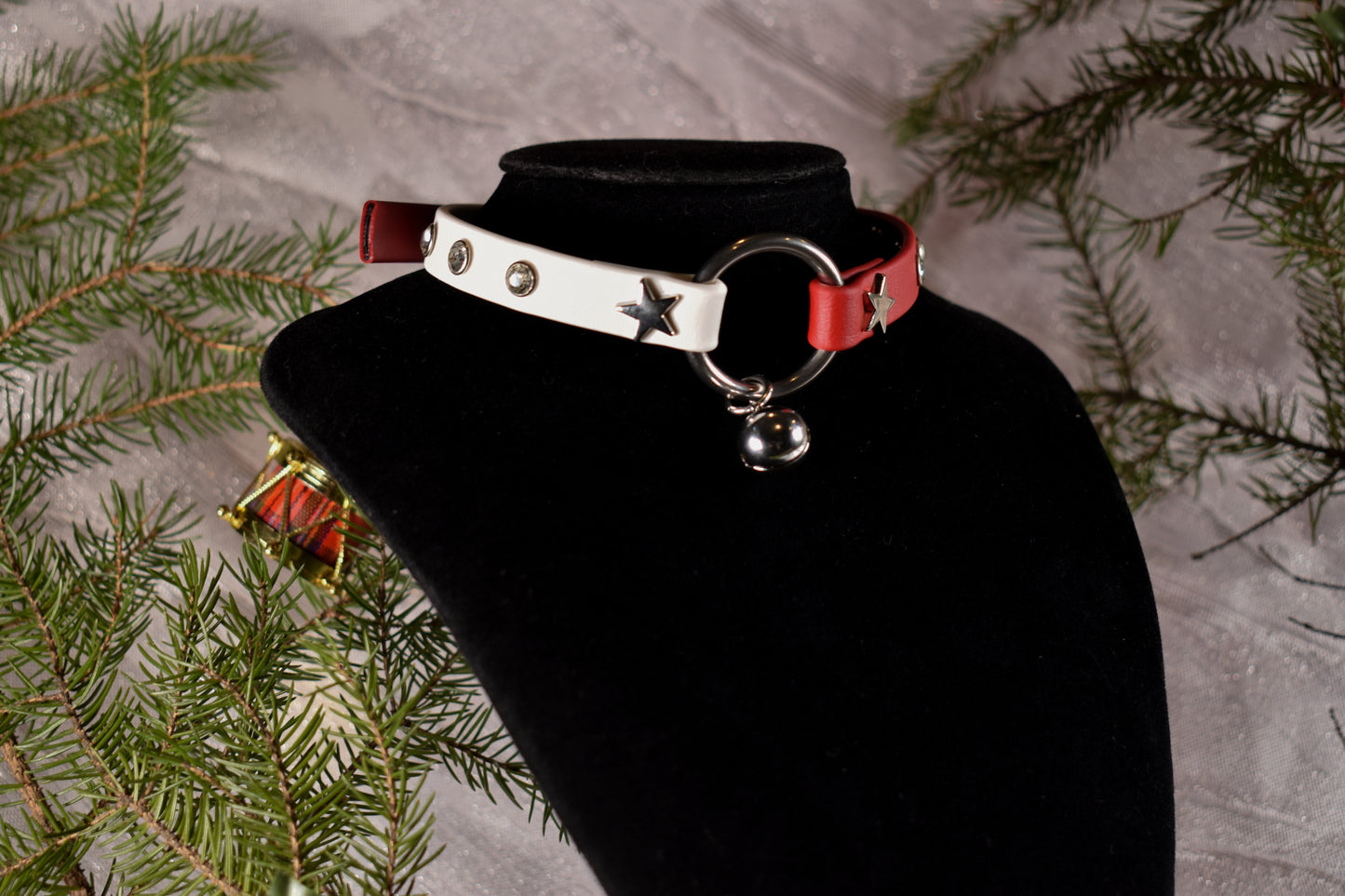 Candy Cane Biothane choker  - Festive Collection 2025