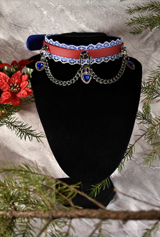 Gift Wrapping Biothane and lace choker  - Festive Collection 2025