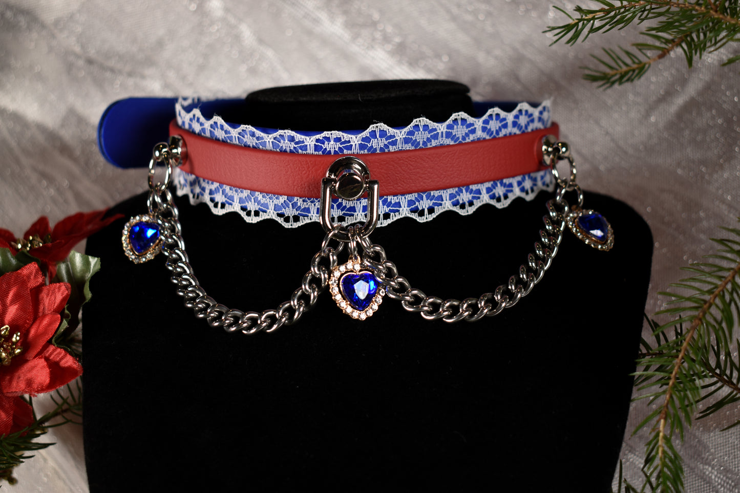 Gift Wrapping Biothane and lace choker  - Festive Collection 2025