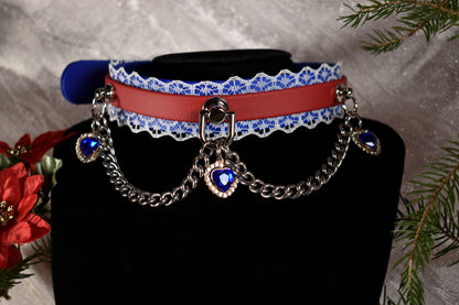 Gift Wrapping Biothane and lace choker  - Festive Collection 2025