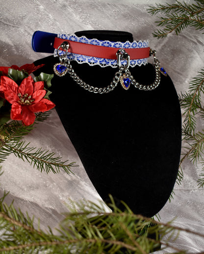 Gift Wrapping Biothane and lace choker  - Festive Collection 2025