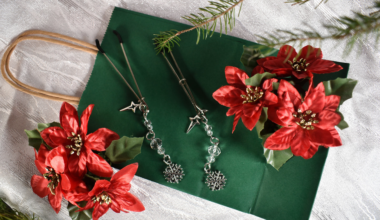 Snow storm Luxe nipple clamps - Festive Collection 2025