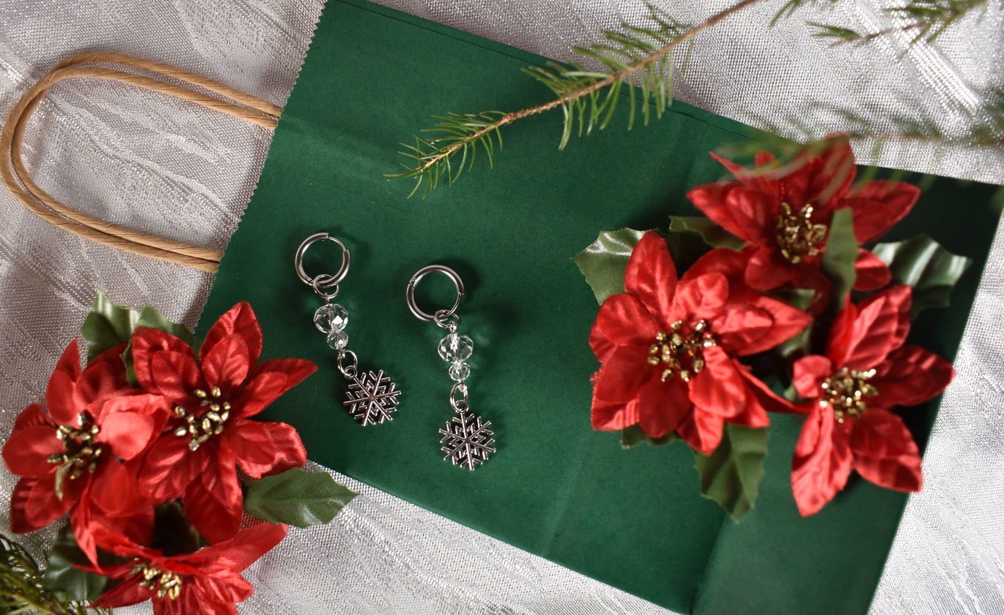 Snow storm  earrings -Festive Collection 2025