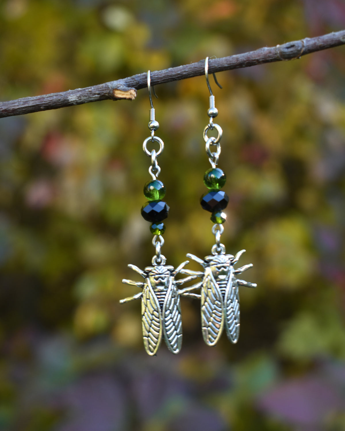 Halloween Collection 2026-  Green cicada earrings