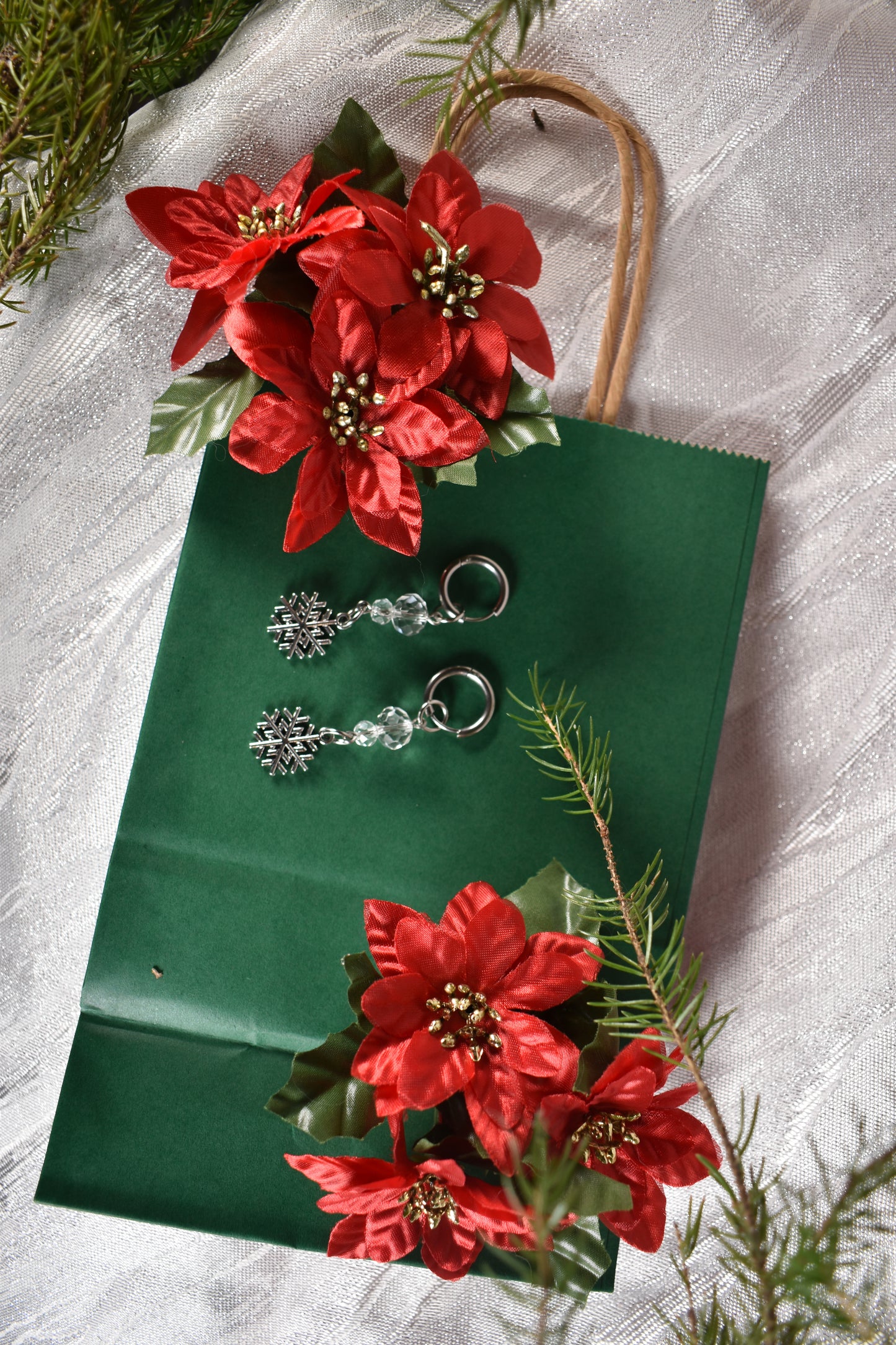Snow storm  earrings -Festive Collection 2025