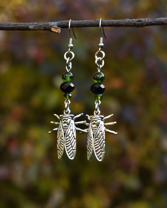 Halloween Collection 2026-  Green cicada earrings
