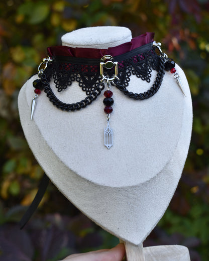 Halloween Collection 2026- Red cathedral Choker